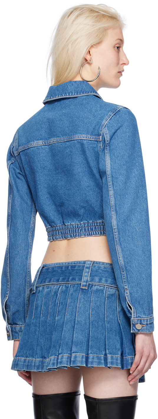 Dion Lee Blue Corset Denim Jacket