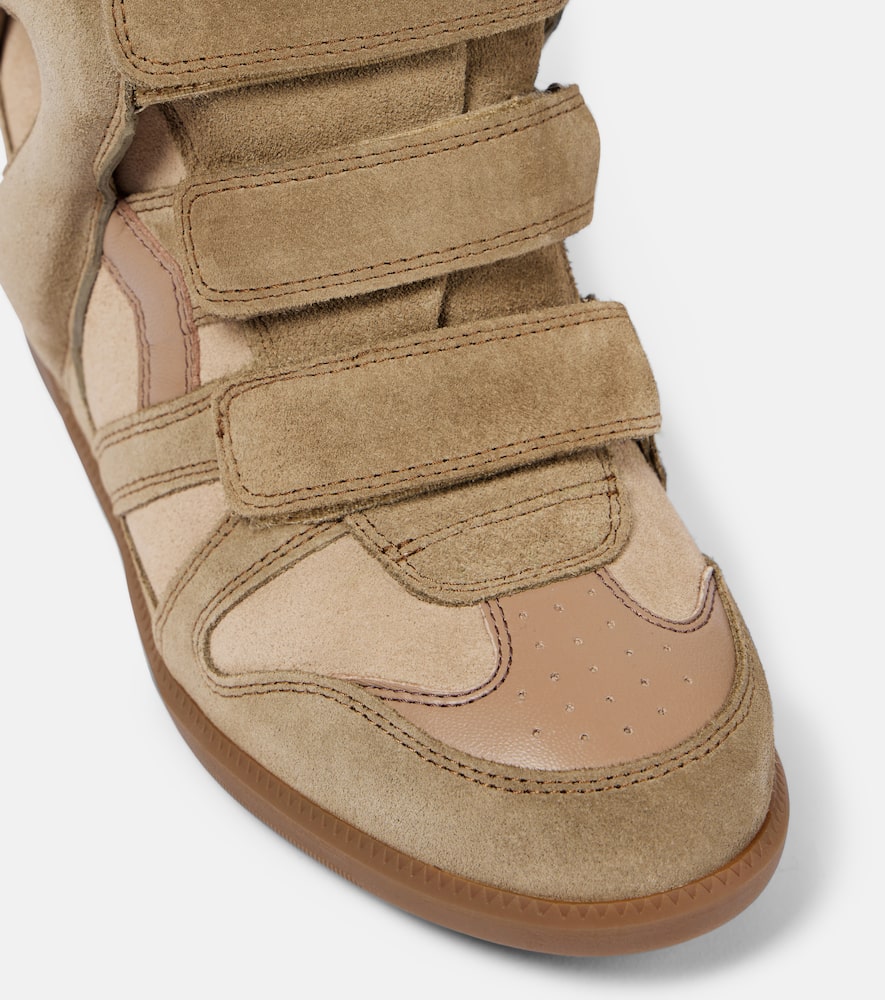 Isabel Marant Bekett leather and suede wedge sneakers
