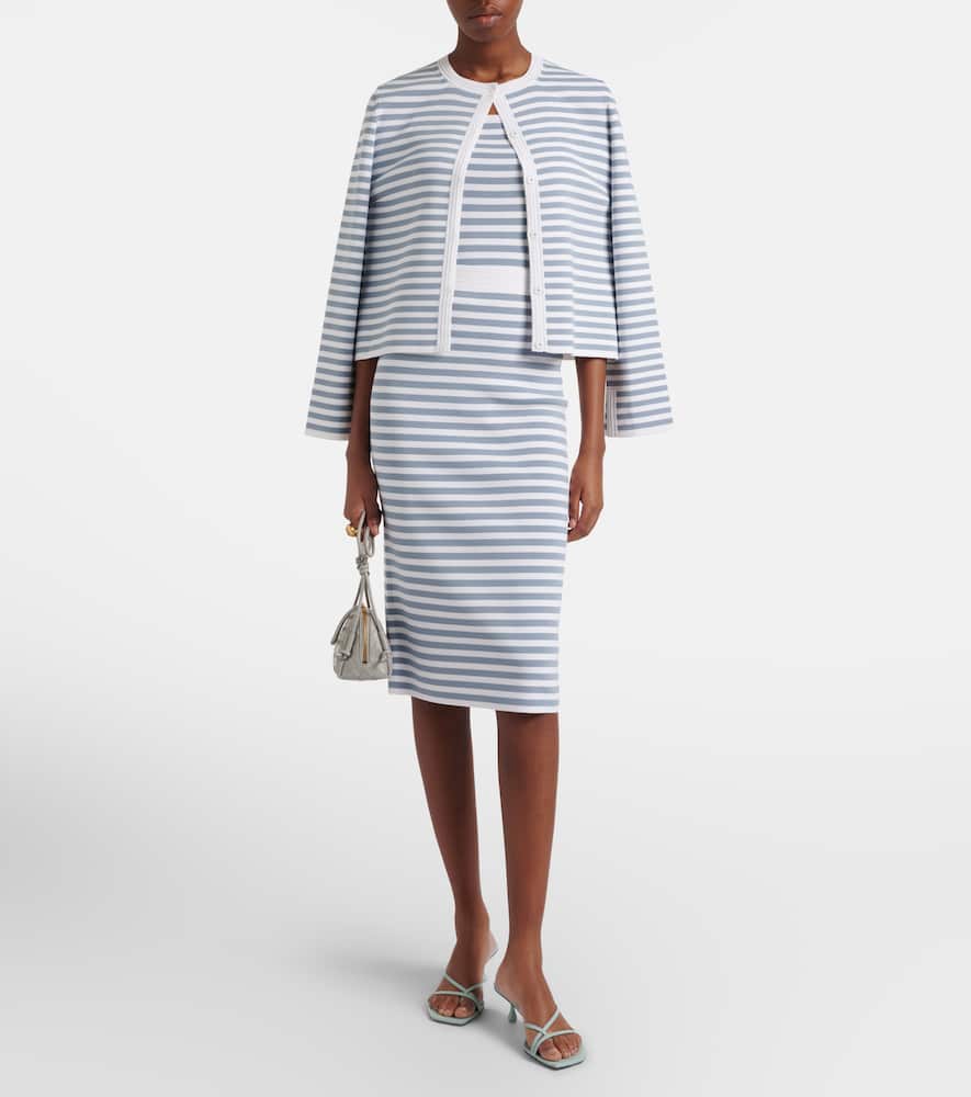 Gennaio striped midi skirt