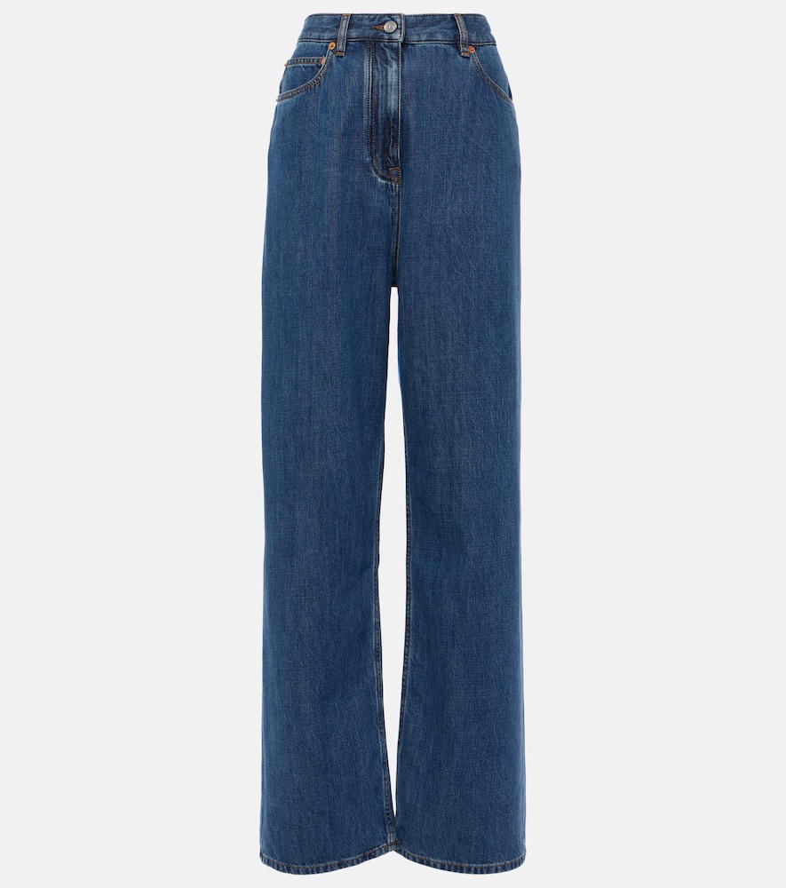 High-rise wide-leg jeans