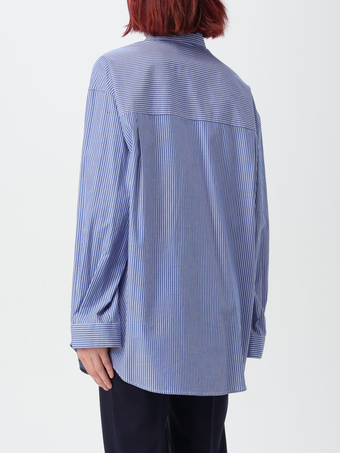 Logo-embroidered shirt - Blue