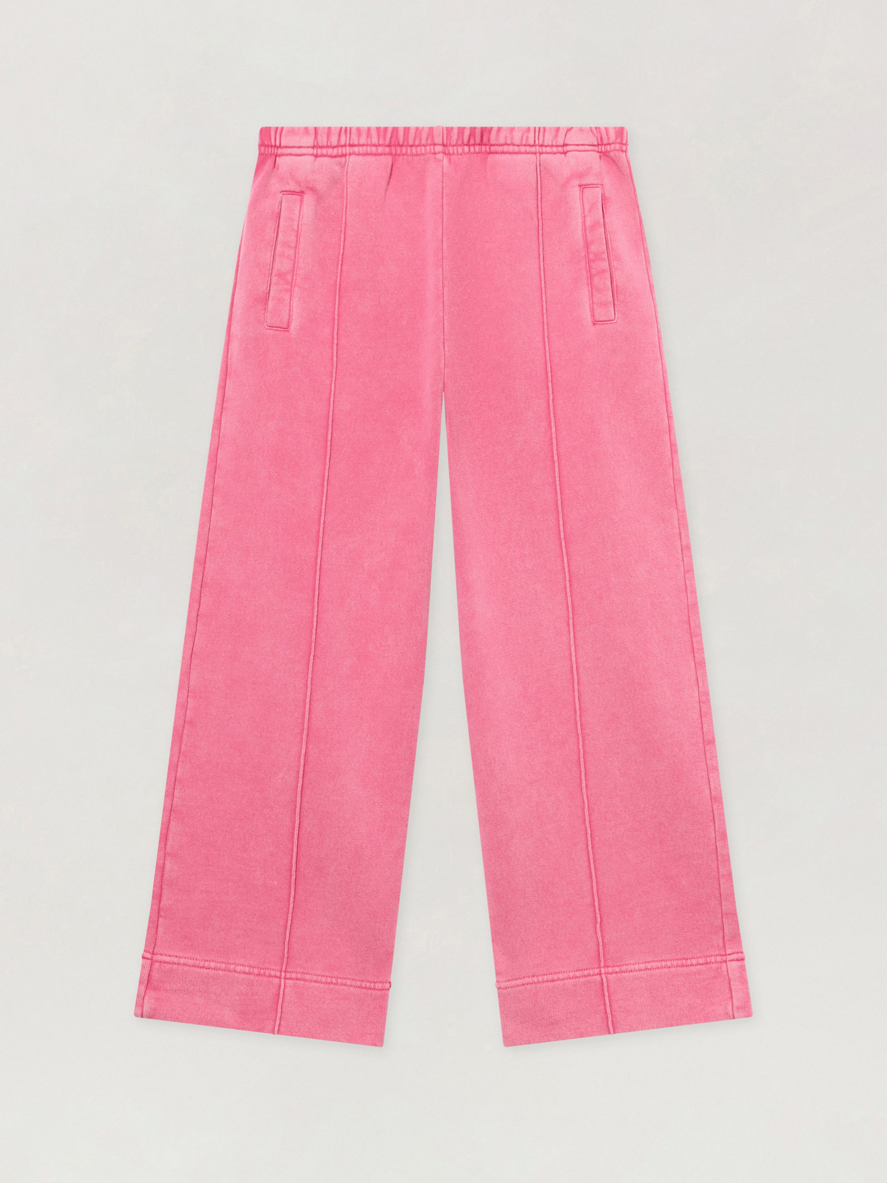 Curved Logo Faded Wide Pants Kids  Fucsia/fuchsia