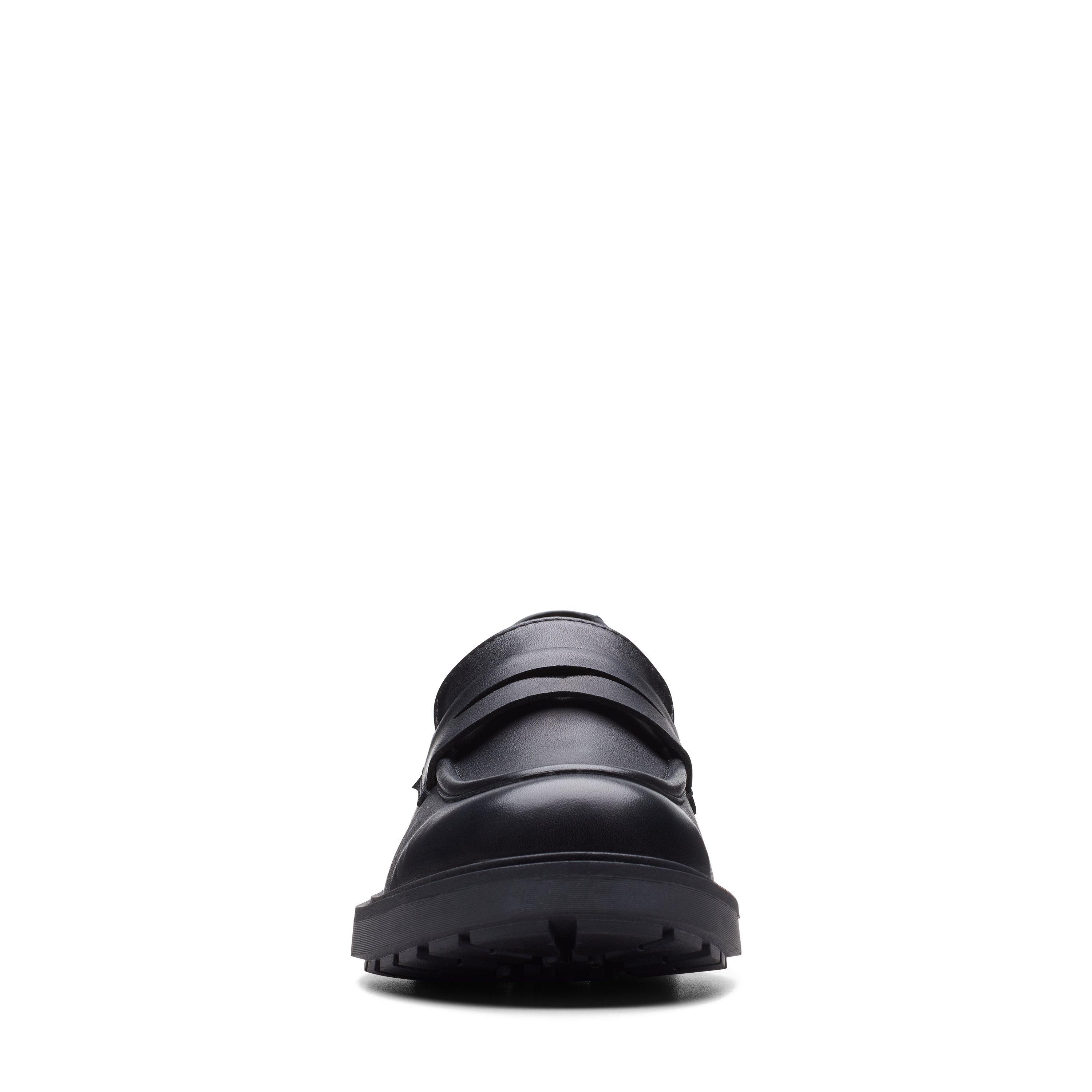 Clarks Women's Orinoco 2 Penny Loafer Black Leather Loafers, Slip Ons | : 7/Wide Fit