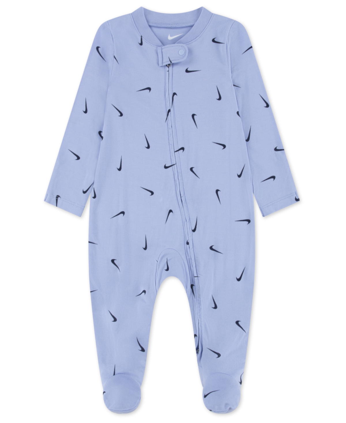 Baby Boys' and Girls' Printed Viscose Footed Coverall - Blue