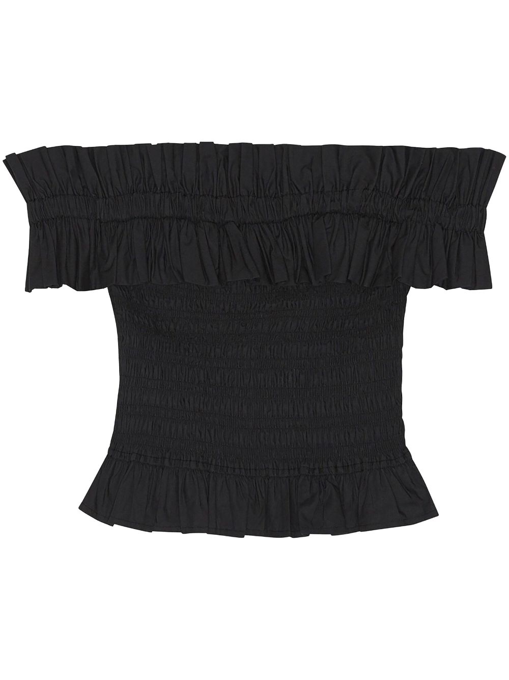 Off-shoulder cropped blouse - Black