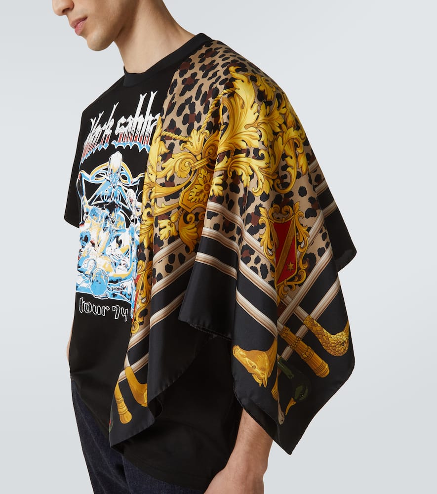 Junya Watanabe Black Sabbath caped cotton jersey T-shirt