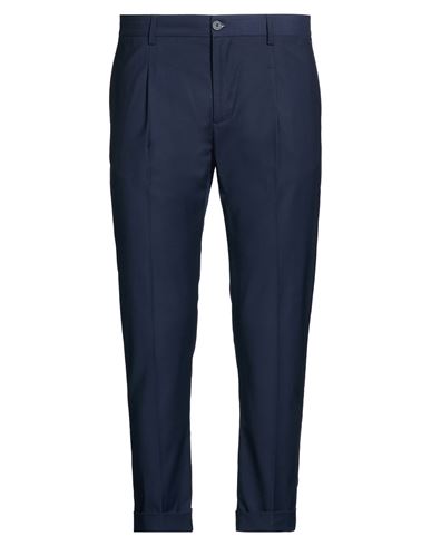 Man Pants Navy Size 38 Polyester, Viscose, Elastane