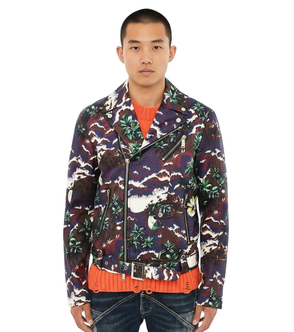 Multicolor Notched Lapel Jacket