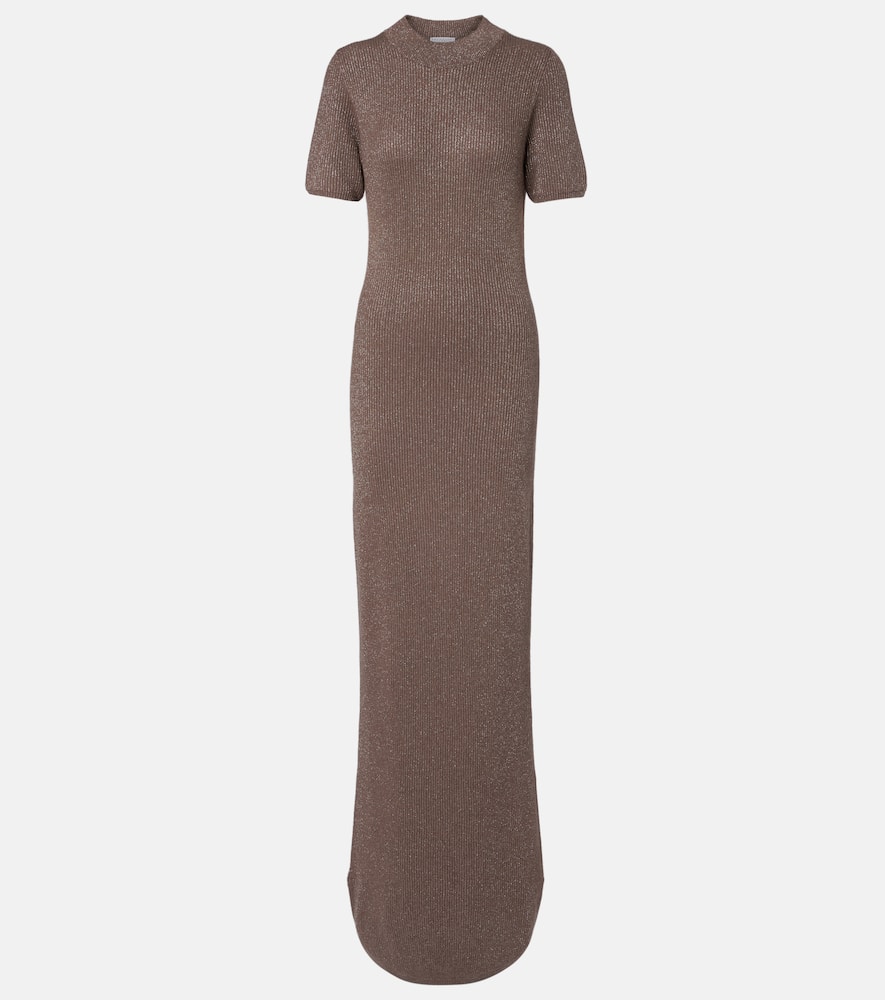 Ribbed-knit cashmere-blend maxi dress