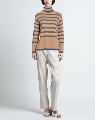 B. yu Woman Turtleneck Camel Size XS Merino Wool, Acrylic