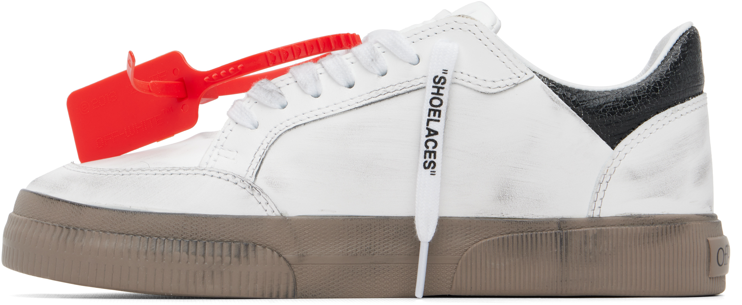 White Vulcanized Low Vintage Sneakers
