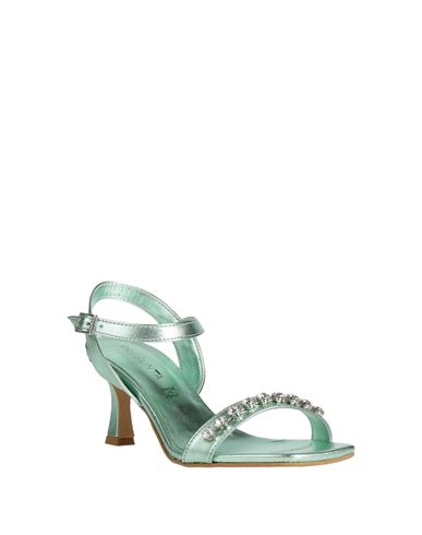 Woman Sandals Emerald green Size 6 Textile fibers