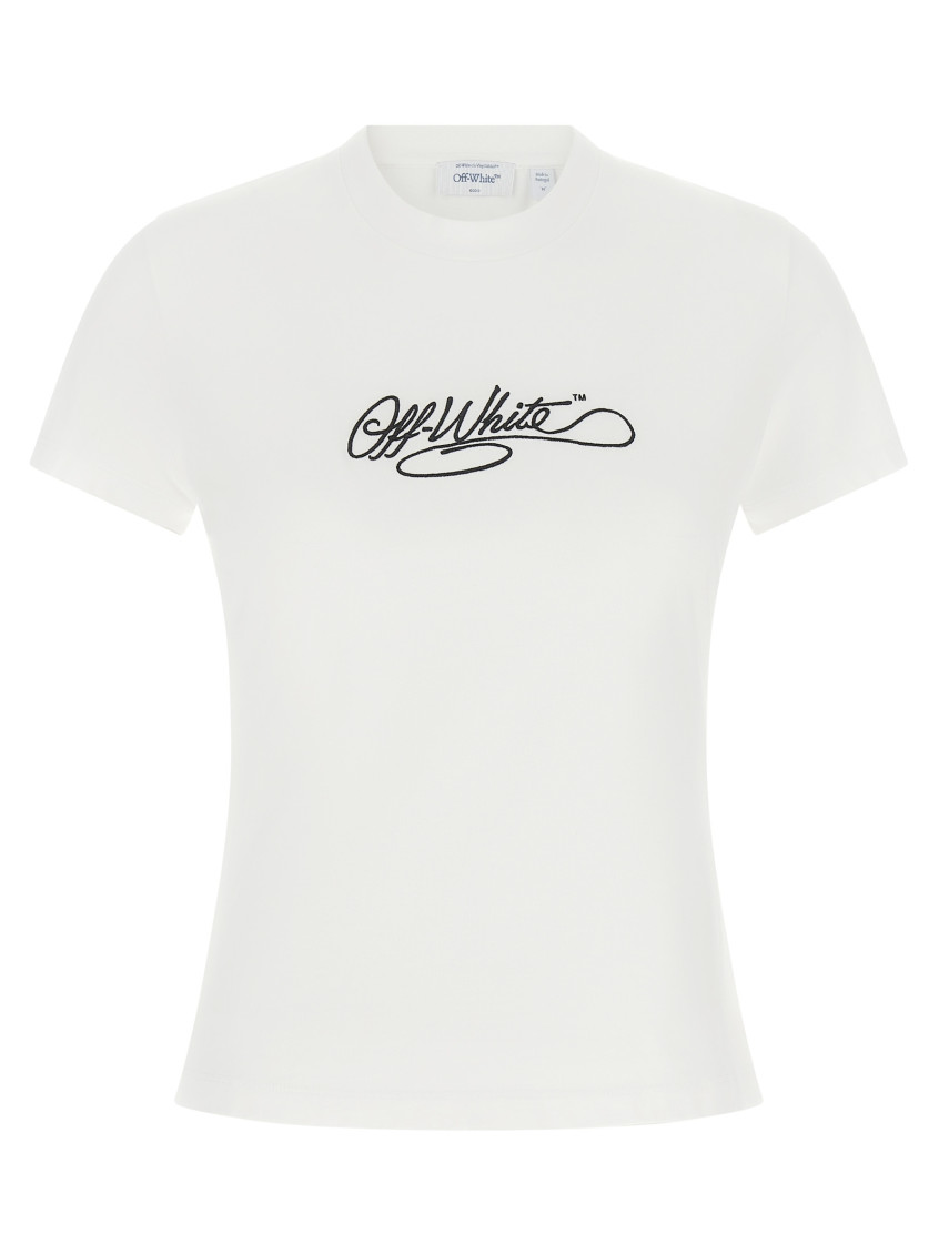 White Logo Crew Neck T-Shirt