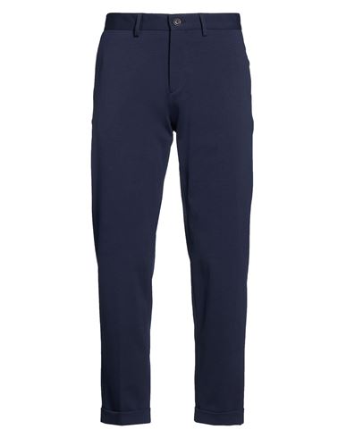 Man Pants Navy Size 34 Cotton, Polyamide, Elastane