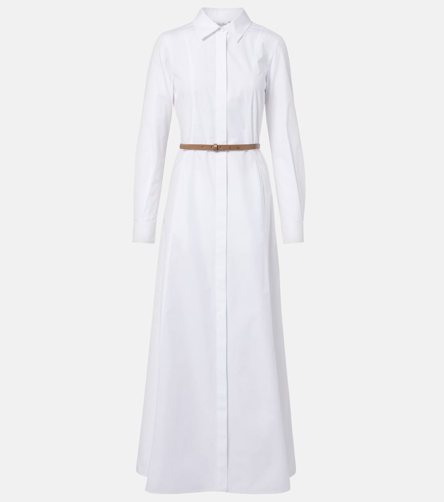 Adunco belted cotton poplin shirt dress