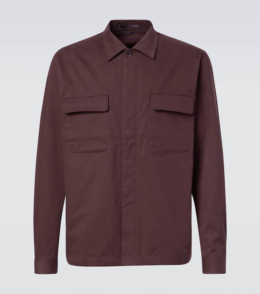 Cotton and cashmere overshirt