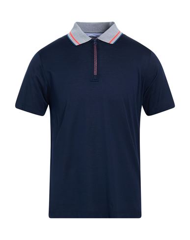 Man Polo shirt Midnight blue Size L Cotton