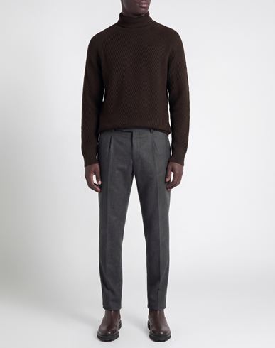 Man Turtleneck Dark brown Size L Wool, Polyacrylic