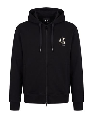 Man Sweatshirt Black Size S Cotton, Polyester, Elastane
