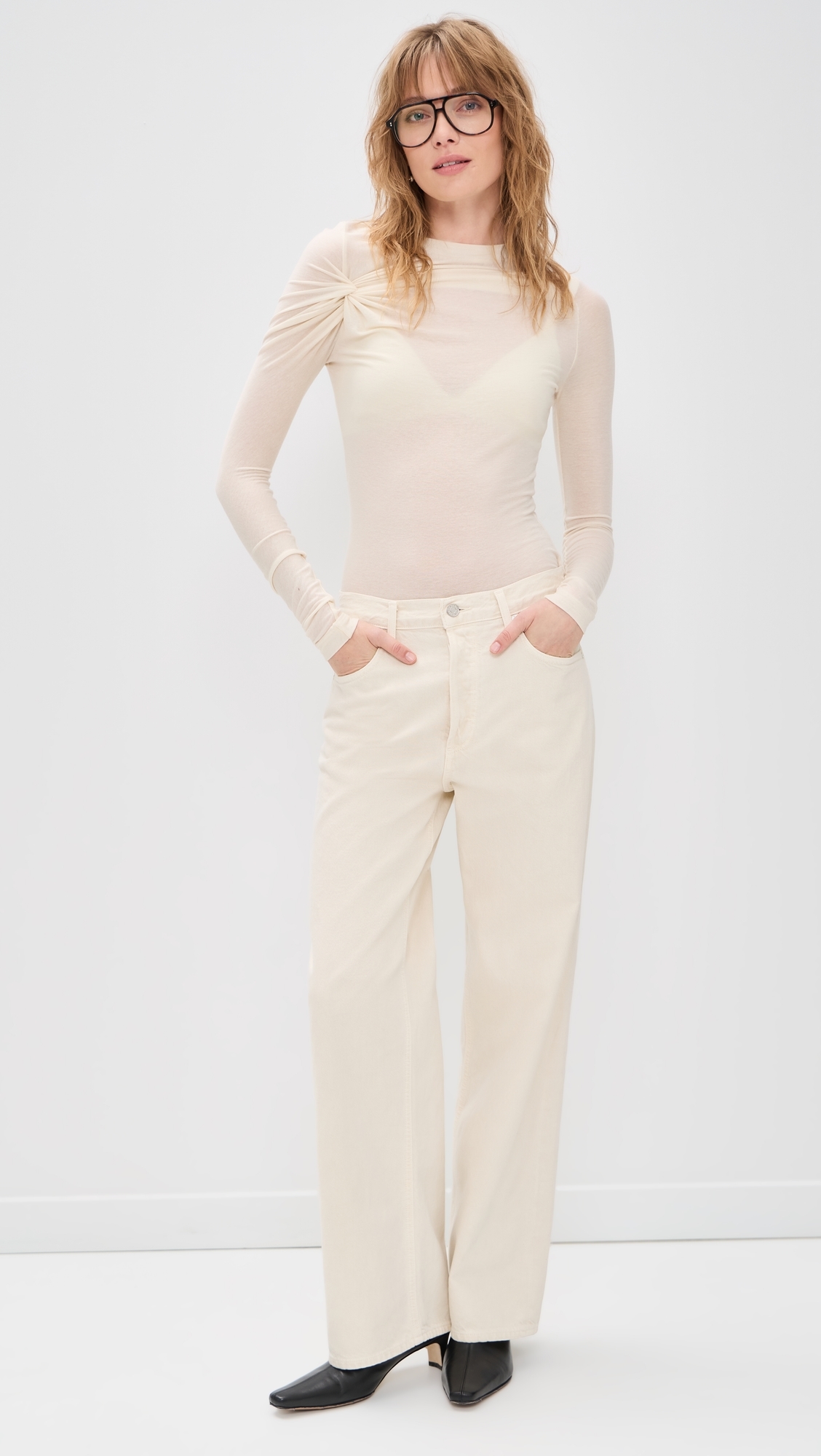 Low Slung Baggy Jeans Brown Rice