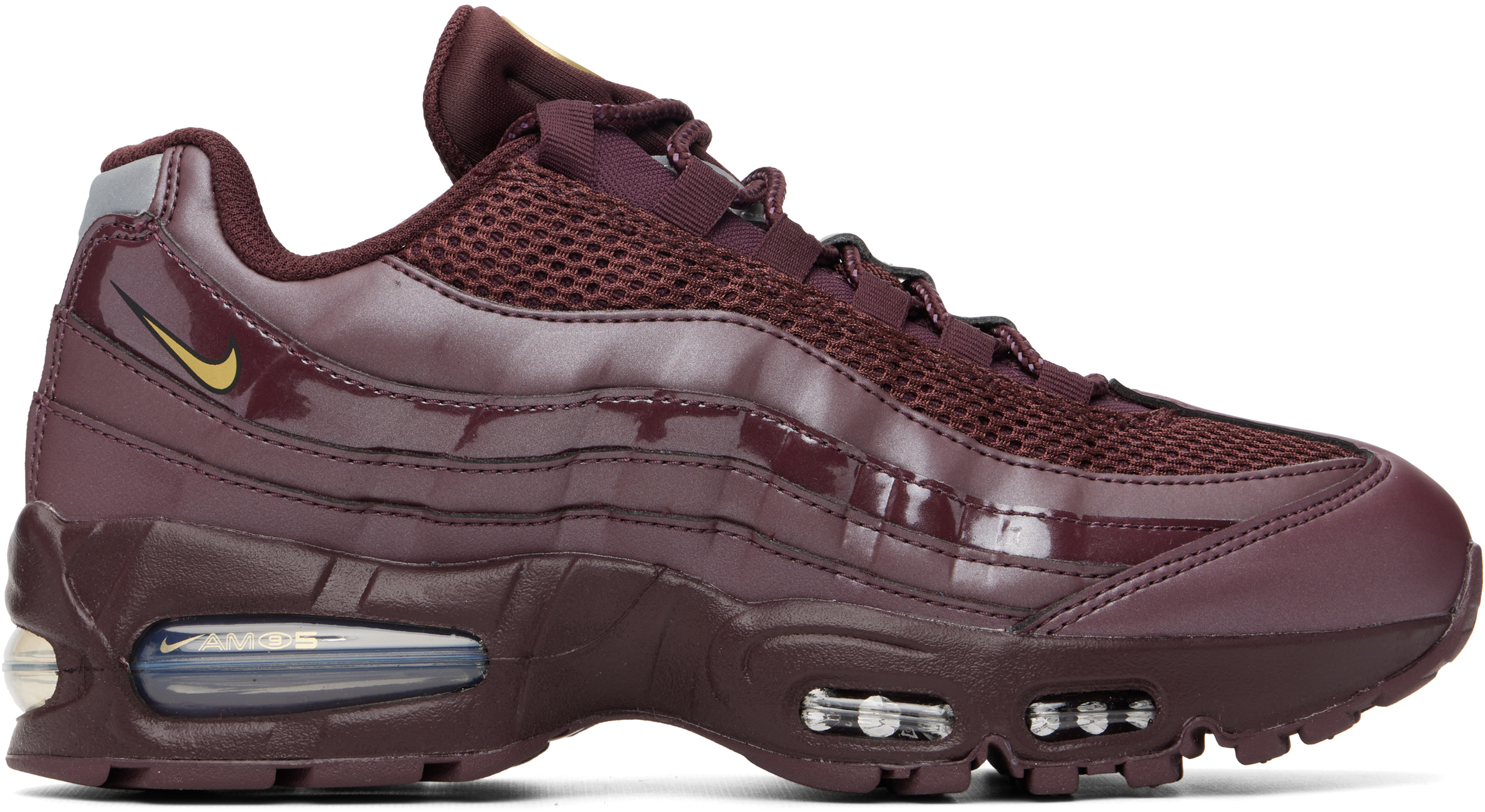 Burgundy Air Max 95 Big Bubble Sneakers