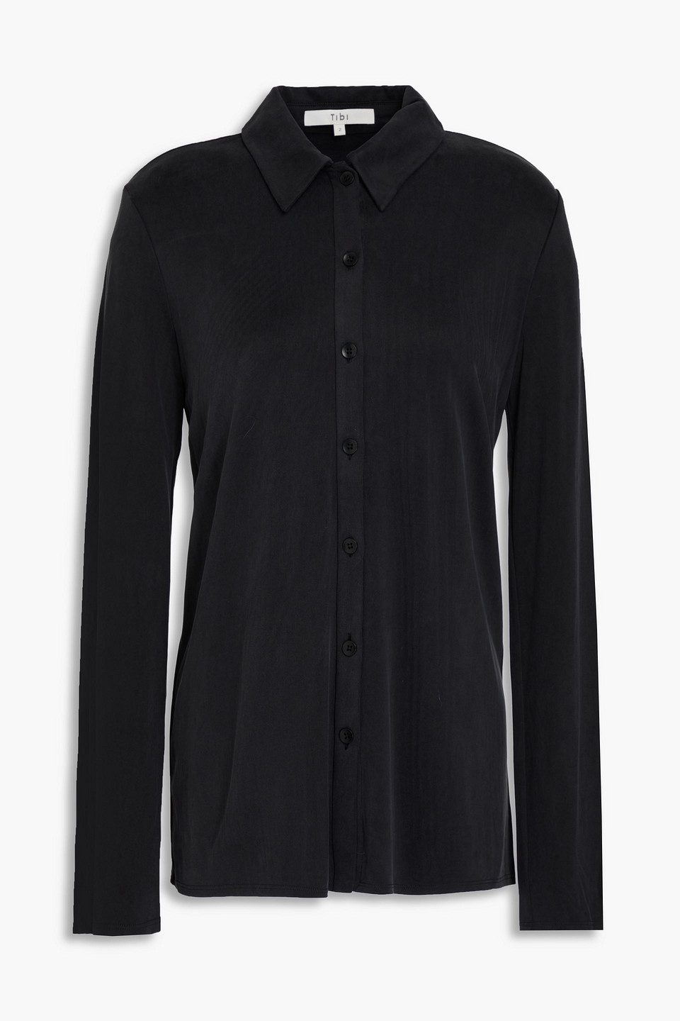 Cupro-blend jersey shirt