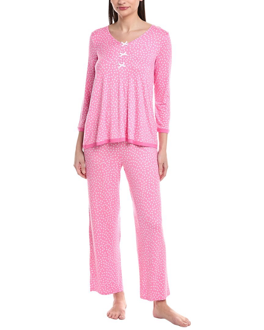 2pc Cropped Sleeve Top and Cropped Pant PJ Set