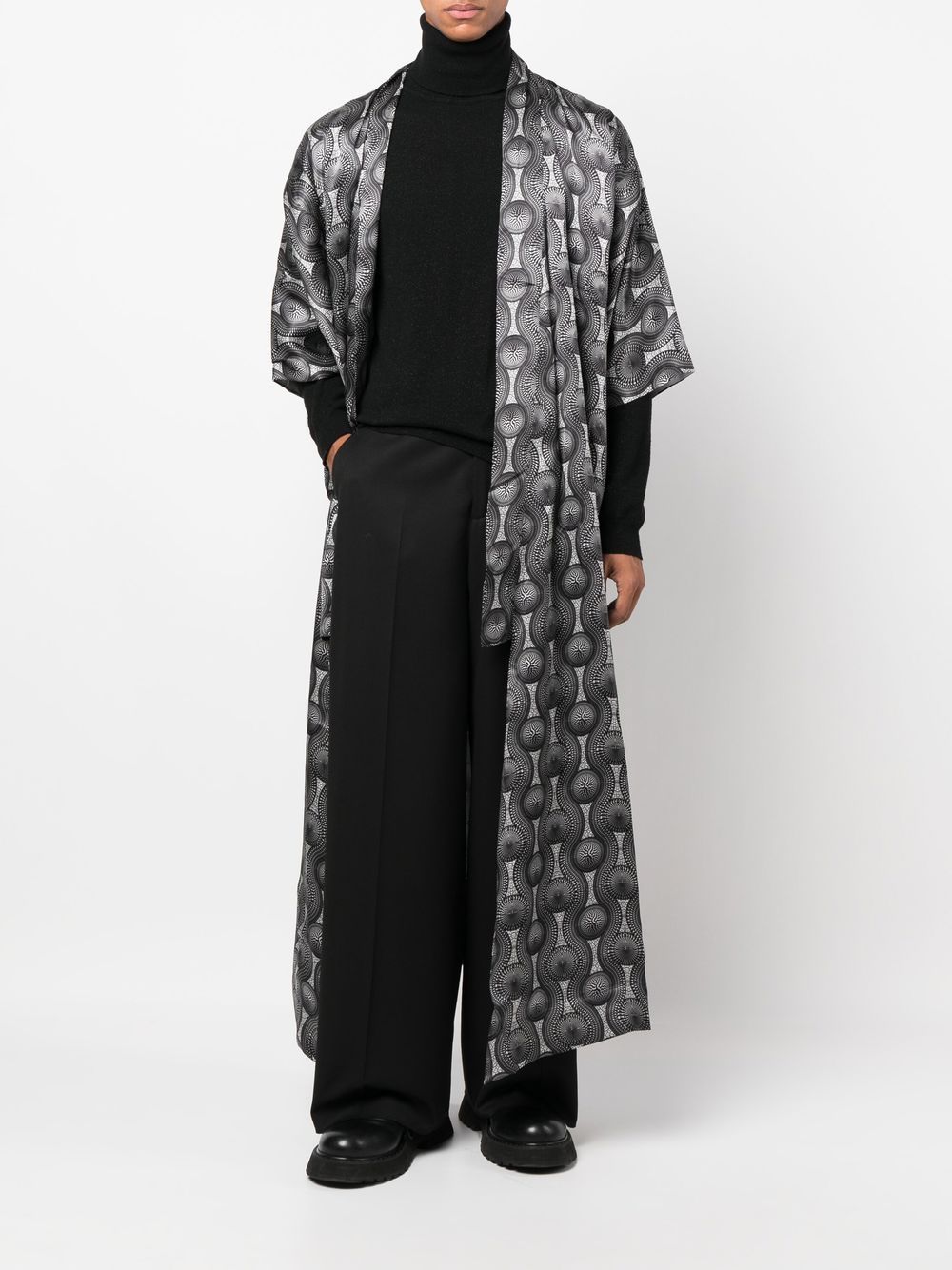Ozwald Boateng imprimé en soie longue kimono
