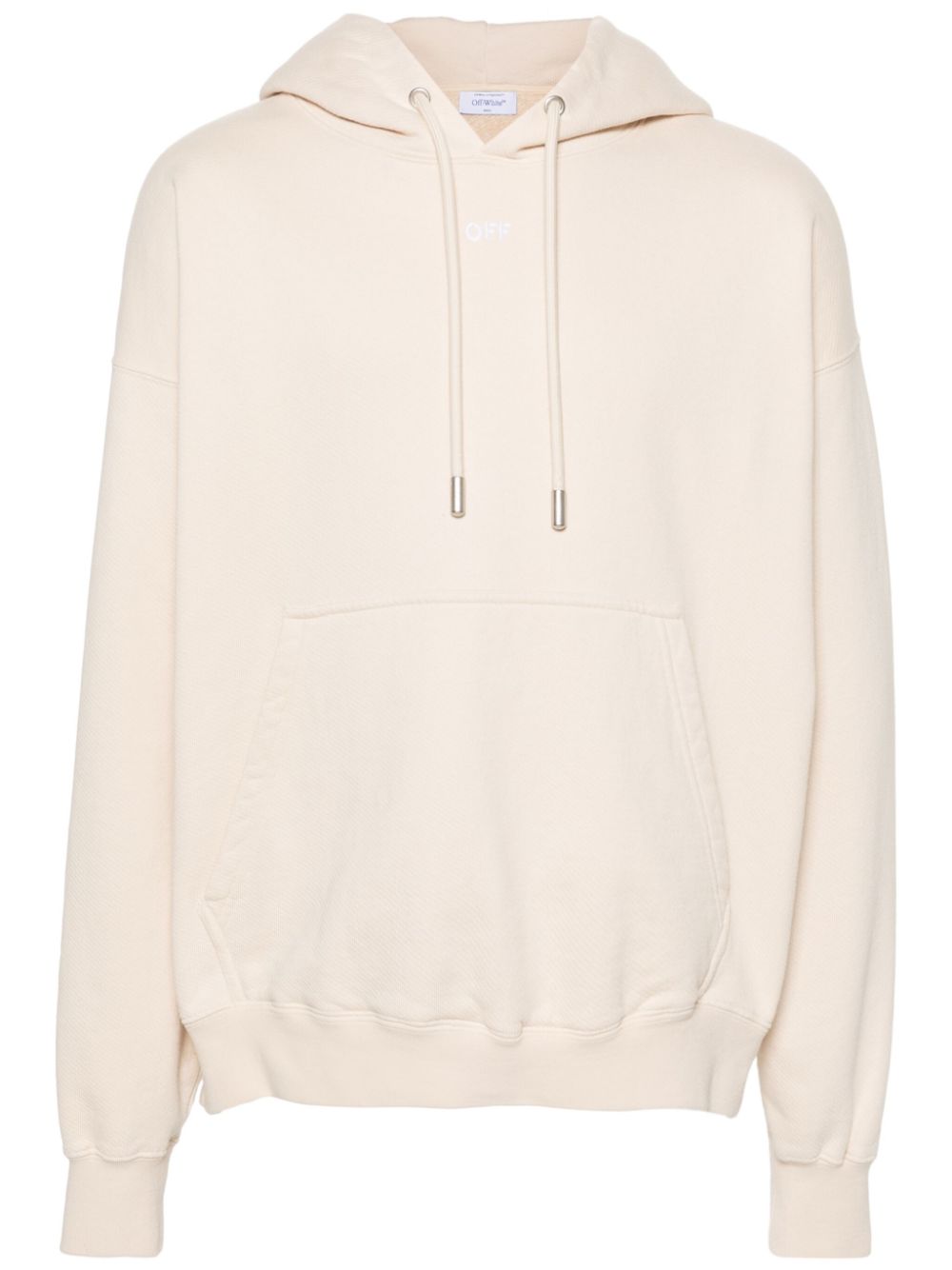 Embroidered arrows cotton hoodie - Neutrals