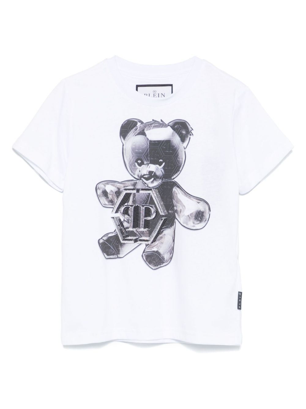 Teddy bear-print T-shirt - White