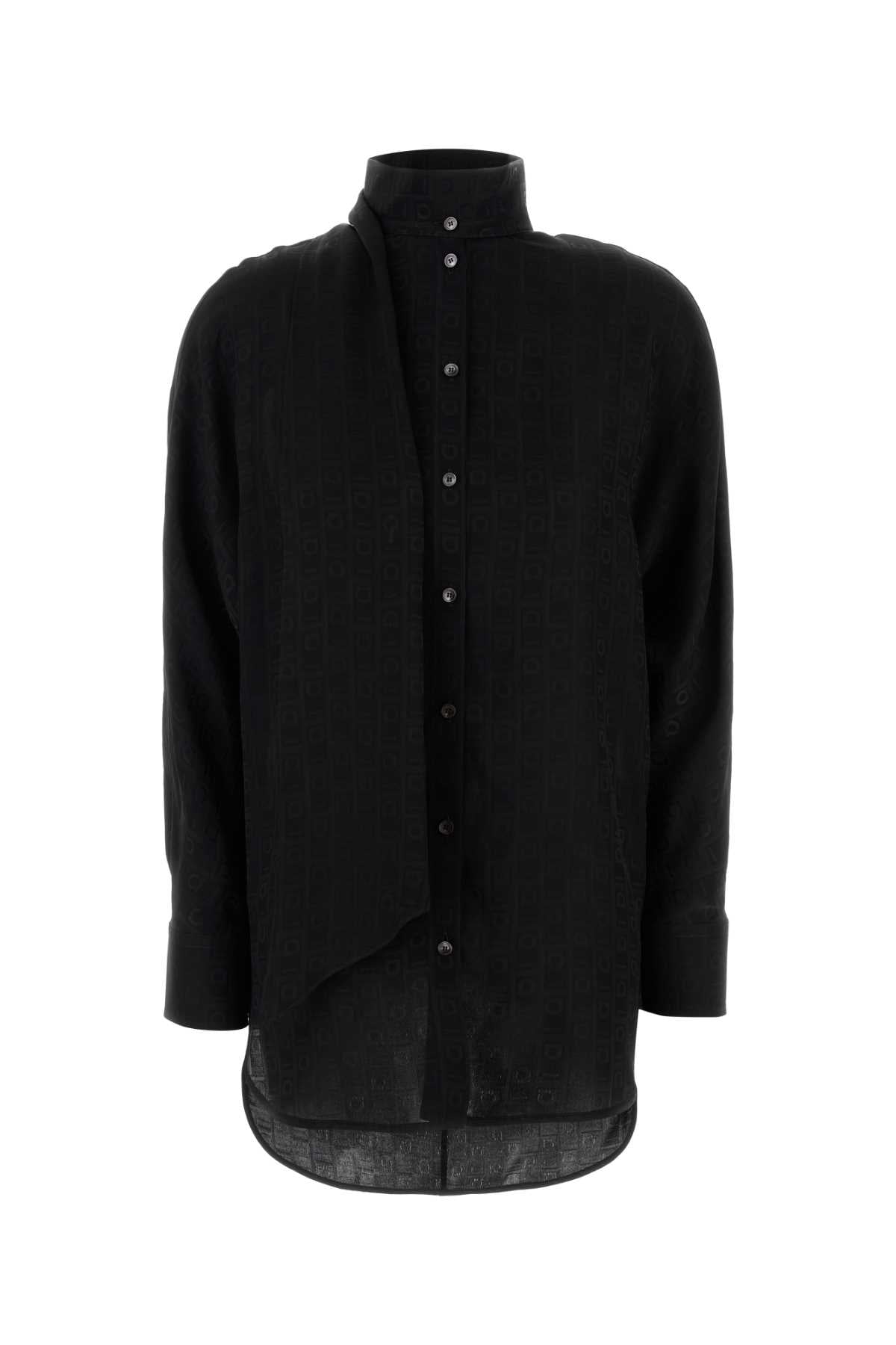 100% Silk Shirt — Black
