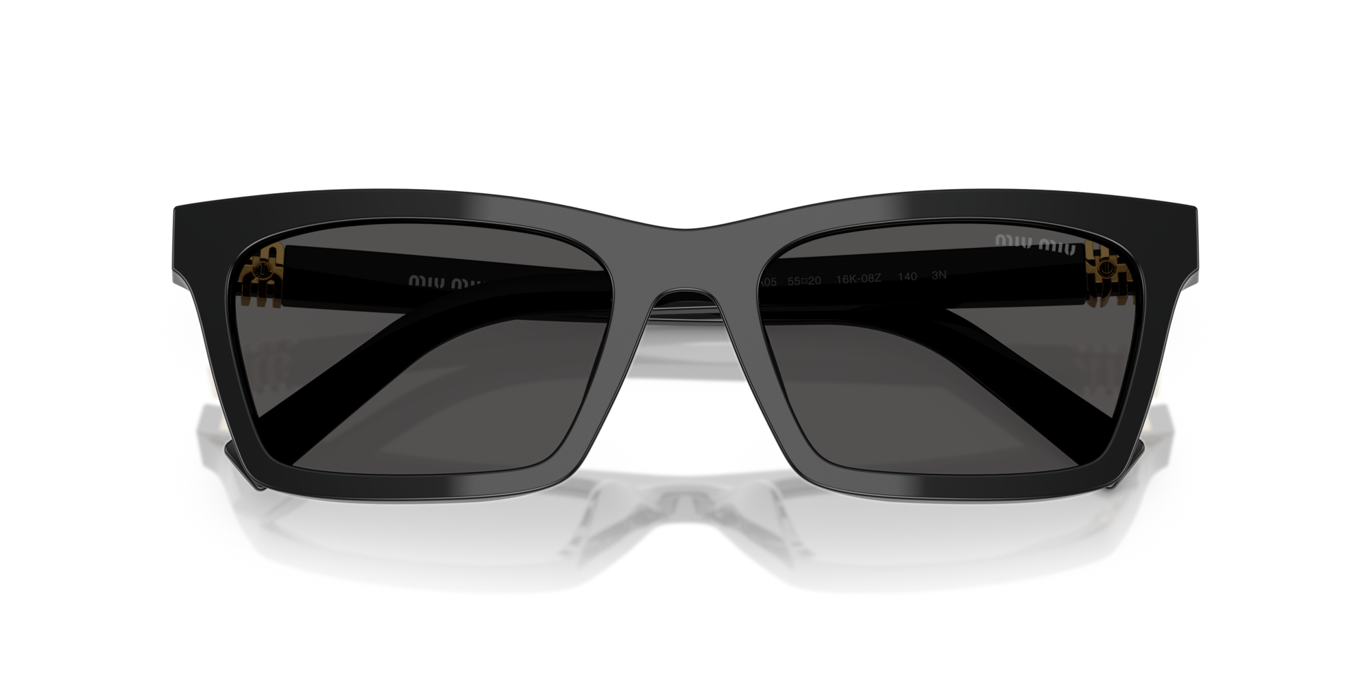 Miu Miu Woman Miu Miu MU A05S 16K08Z Sunglasses Acetate Black Grey Squared Norma