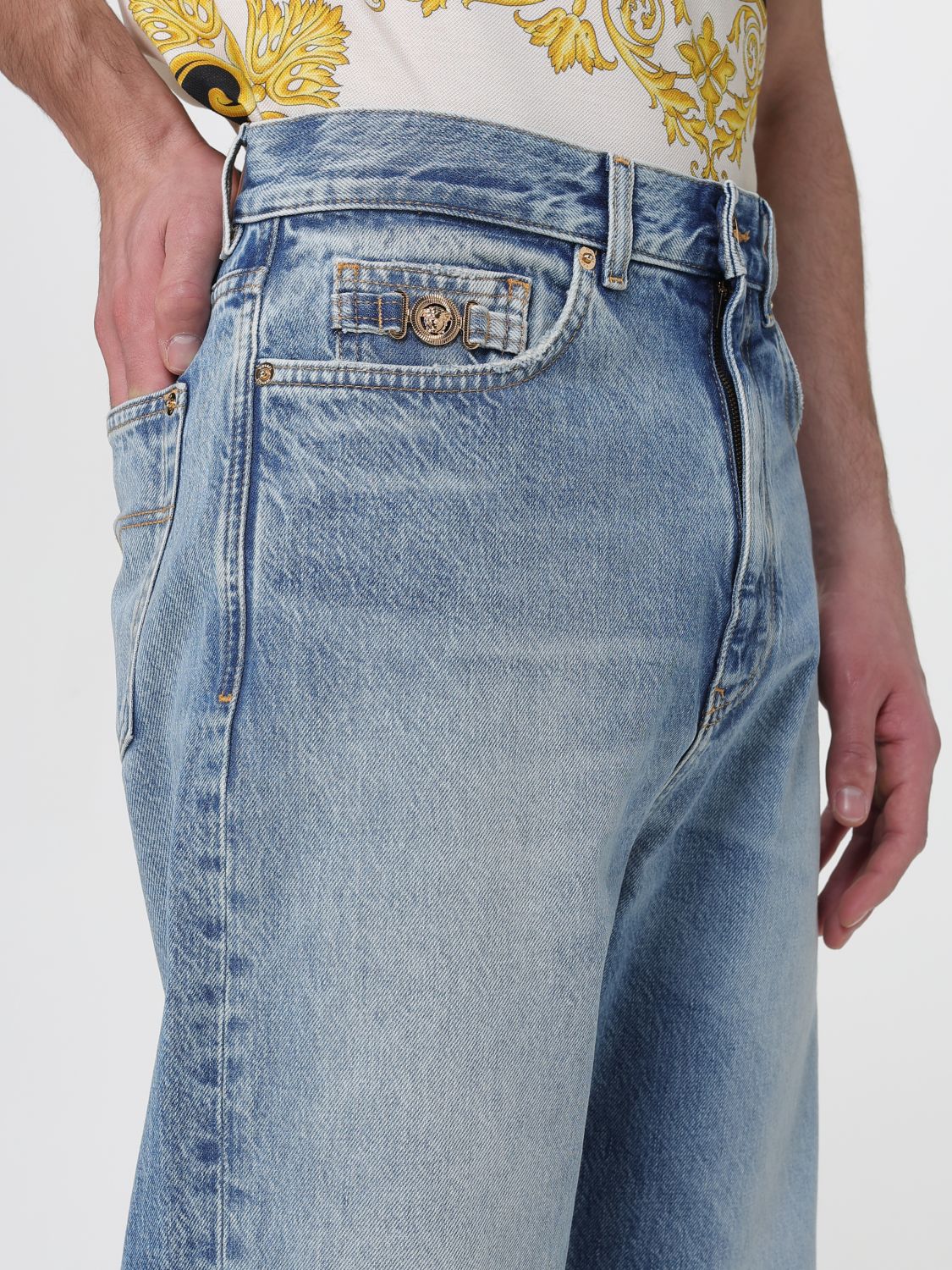 Jeans Men color Stone Washed