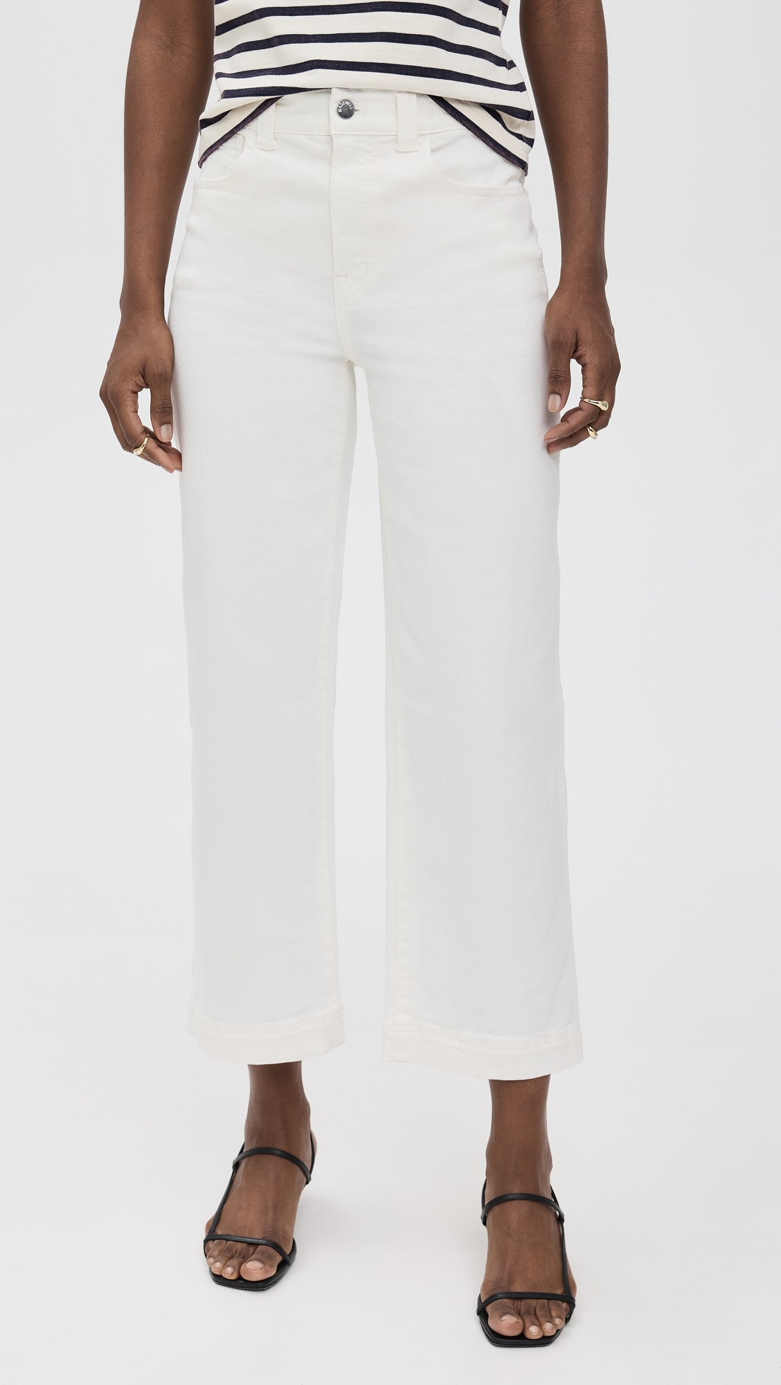 Madewell The Perfect Vintage Wide-Leg Crop Jeans Tile White