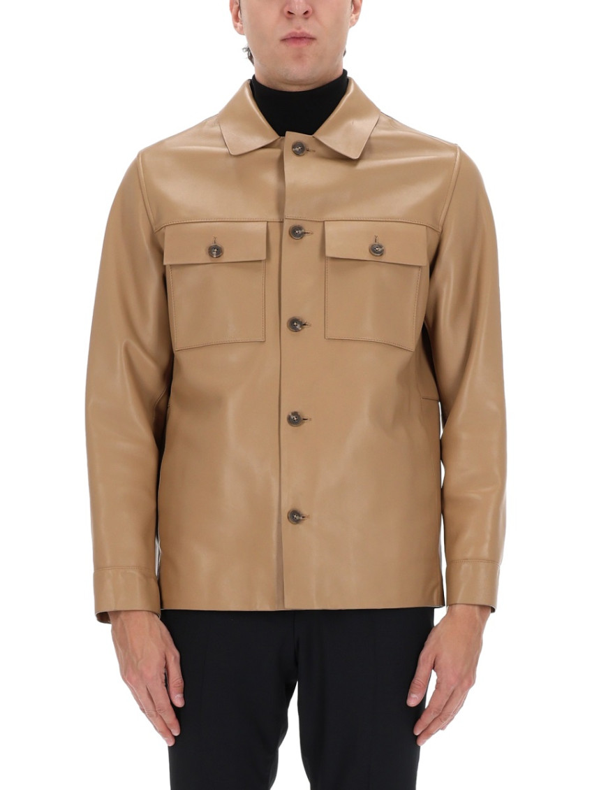 Boss - long sleeve jacket with point collar and pocket