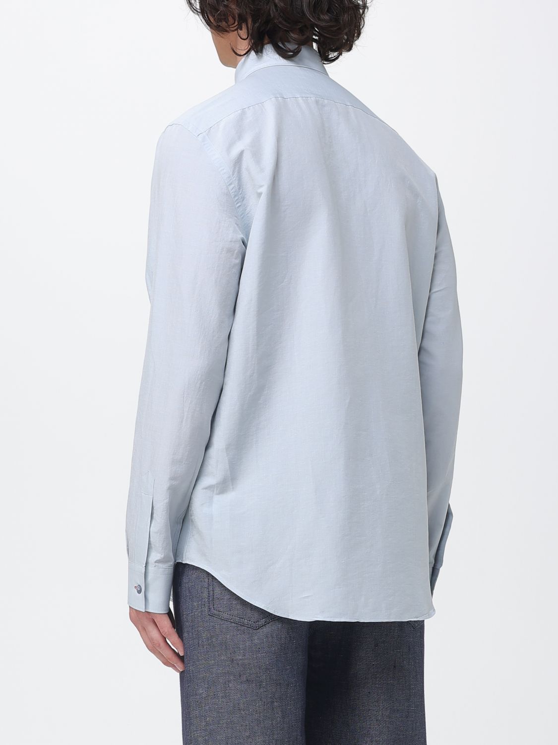 Shirt Men color Gnawed Blue