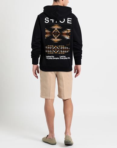 Man Sweatshirt Black Size M Cotton