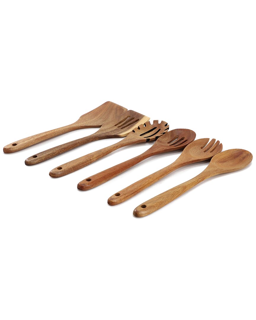 6pc Acacia Wood Kitchen Utensil Set