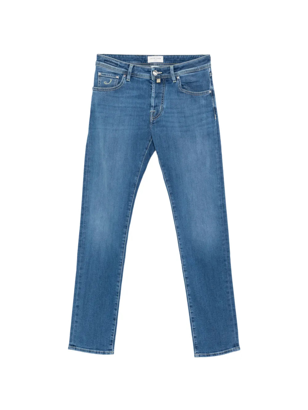Five-Pocket Cotton-Blend Jeans — Light Blue