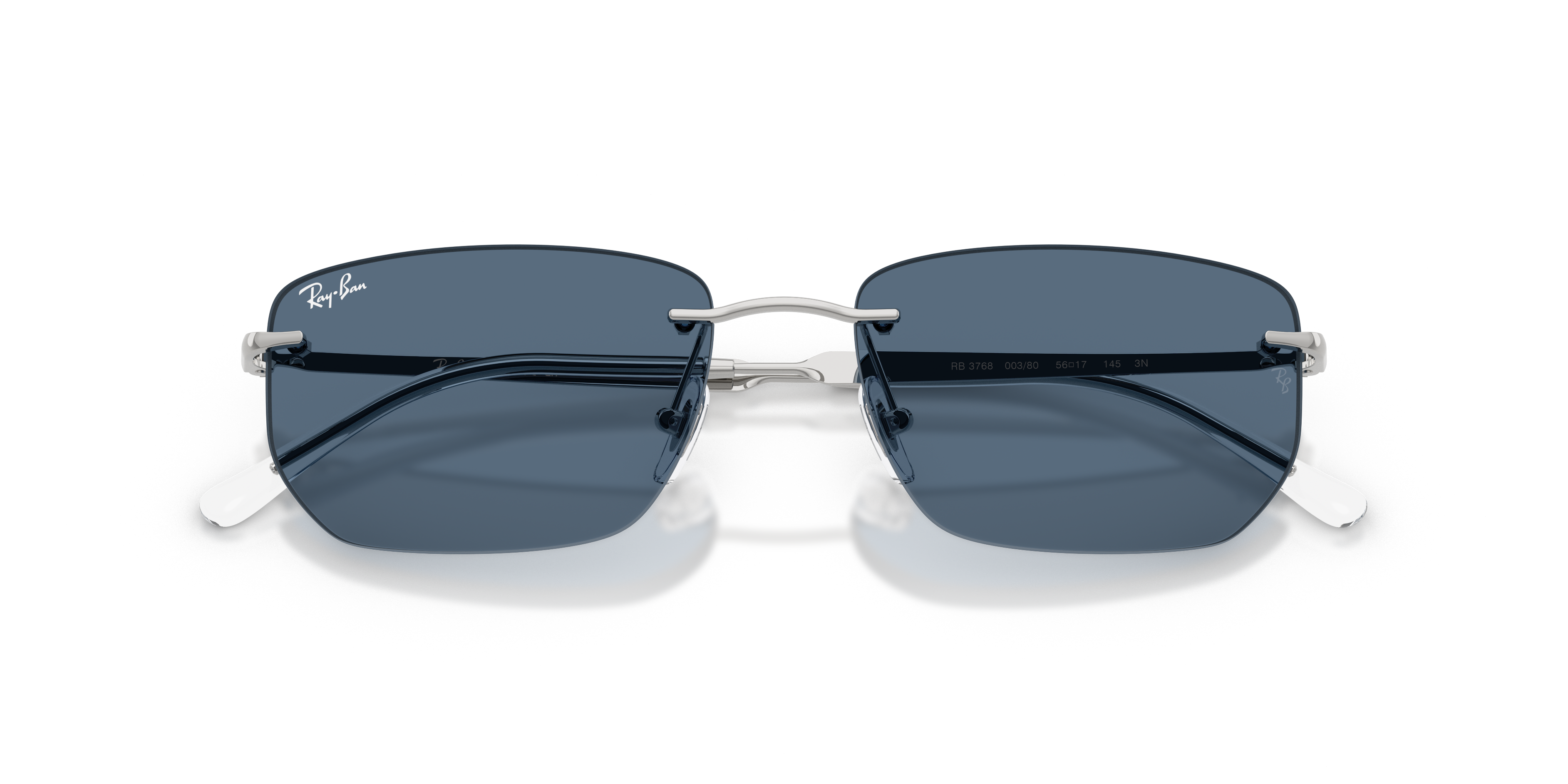 Ray - Ban Unisex Ray - Ban RB3768 003/80 Sunglasses Metal Silver Blue Geometric Norma