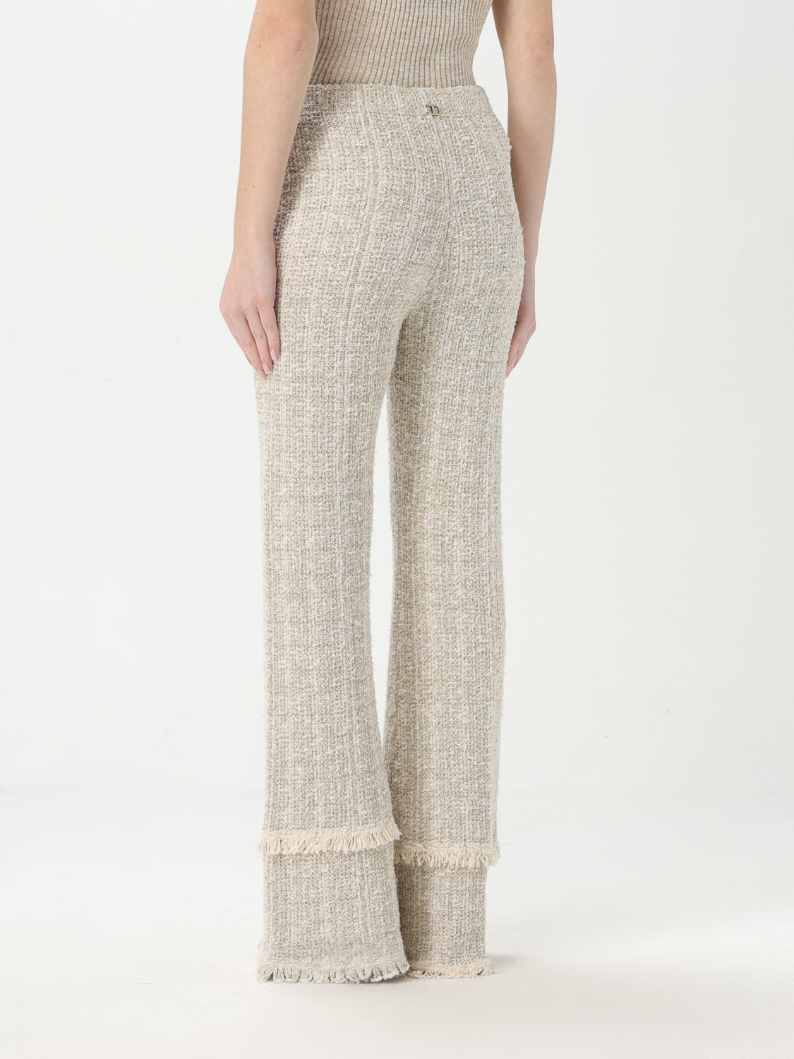 Bouclé lurex trousers - Neutrals