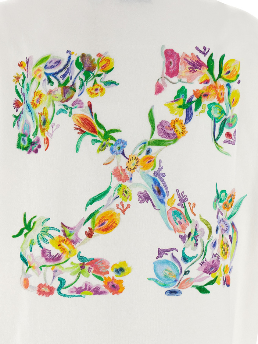 Arrow Glowing Flower T-Shirt White