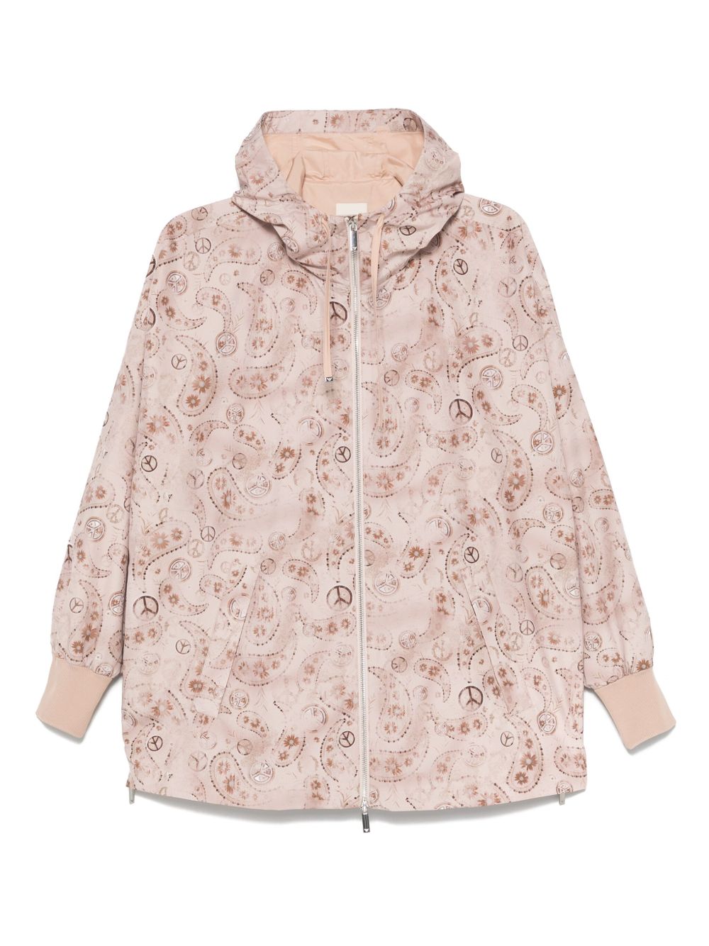 Emporio Armani printed hooded jacket - Pink