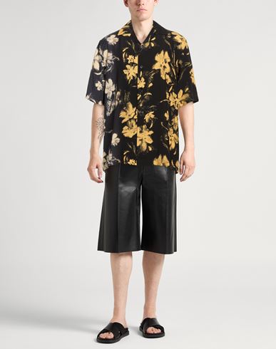 Man Shirt Black Size 38 Viscose