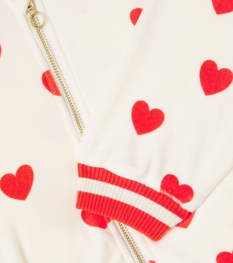 Printed cotton-blend bomber jacket
