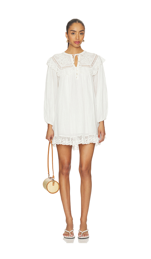 RIXO Inez Dress in Ivory. L. Also in M, S