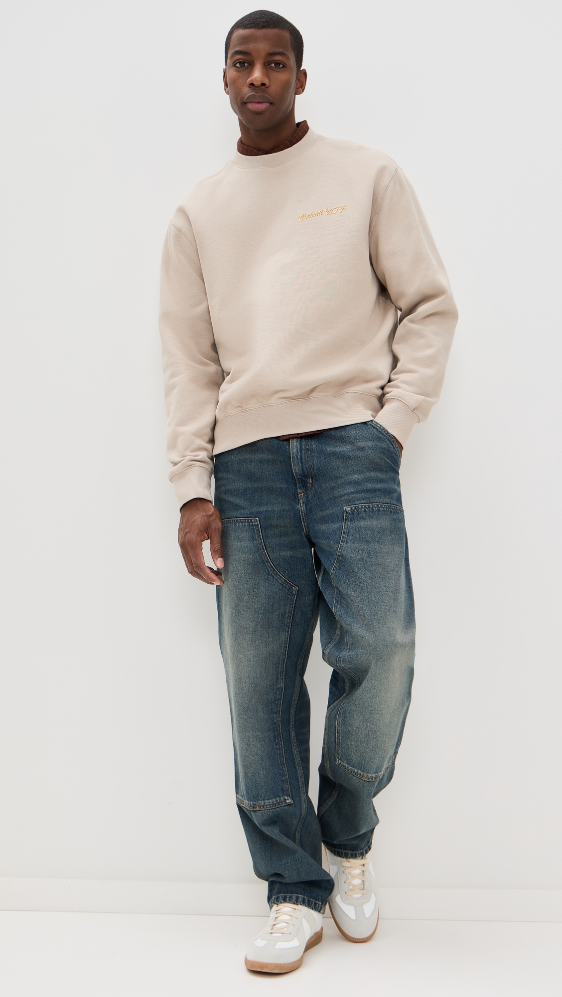 Double Knee Pants Blue