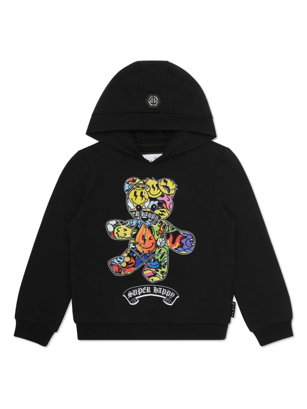 Teddy Bear-print hoodie - White
