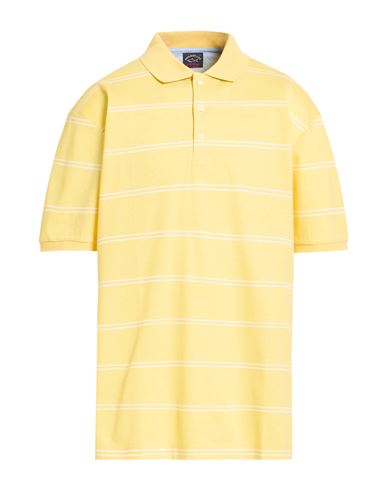 Man Polo shirt Yellow Size XXL Cotton