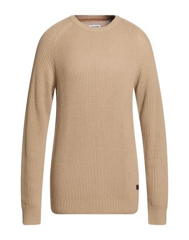 Man Sweater Beige Size XL Acrylic, Cotton